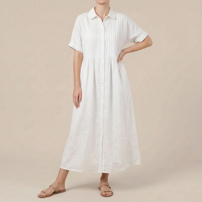 Nivenia | Weit Geschnittenes Sommerkleid Mit Halber Knopfleiste