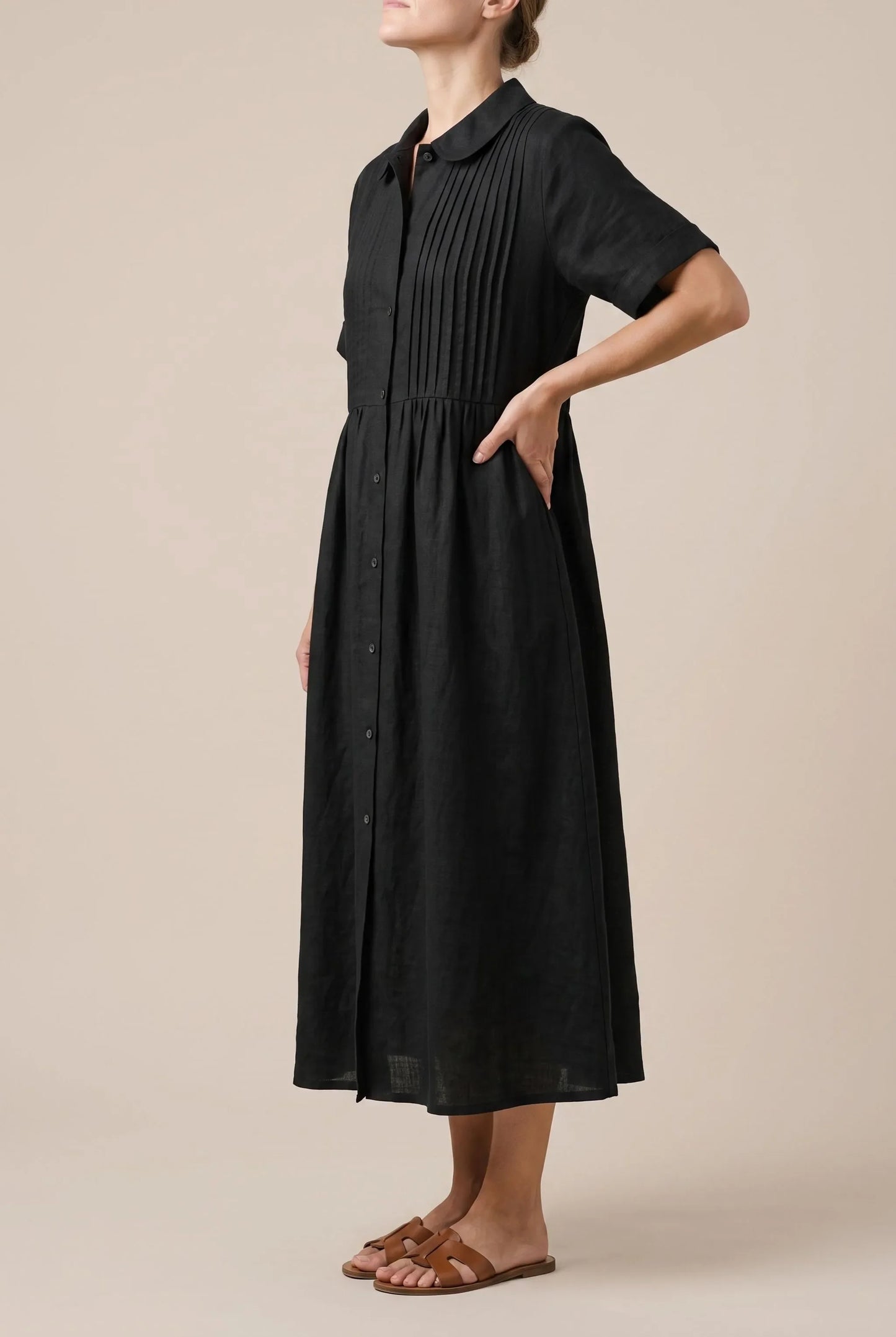 Nivenia | Weit Geschnittenes Sommerkleid Mit Halber Knopfleiste