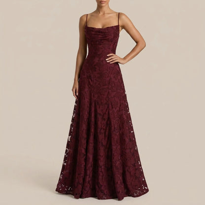Nocelle | Ärmelloses Maxikleid Mit Floraler Textur