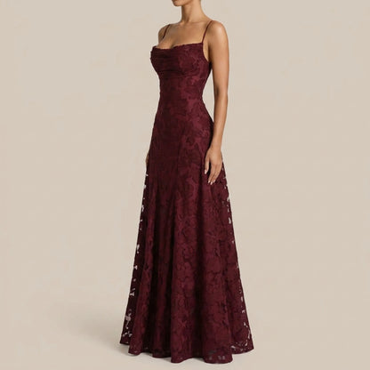 Nocelle | Ärmelloses Maxikleid Mit Floraler Textur