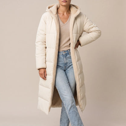 NordicCoat | Langer Schwarzer Damenmantel