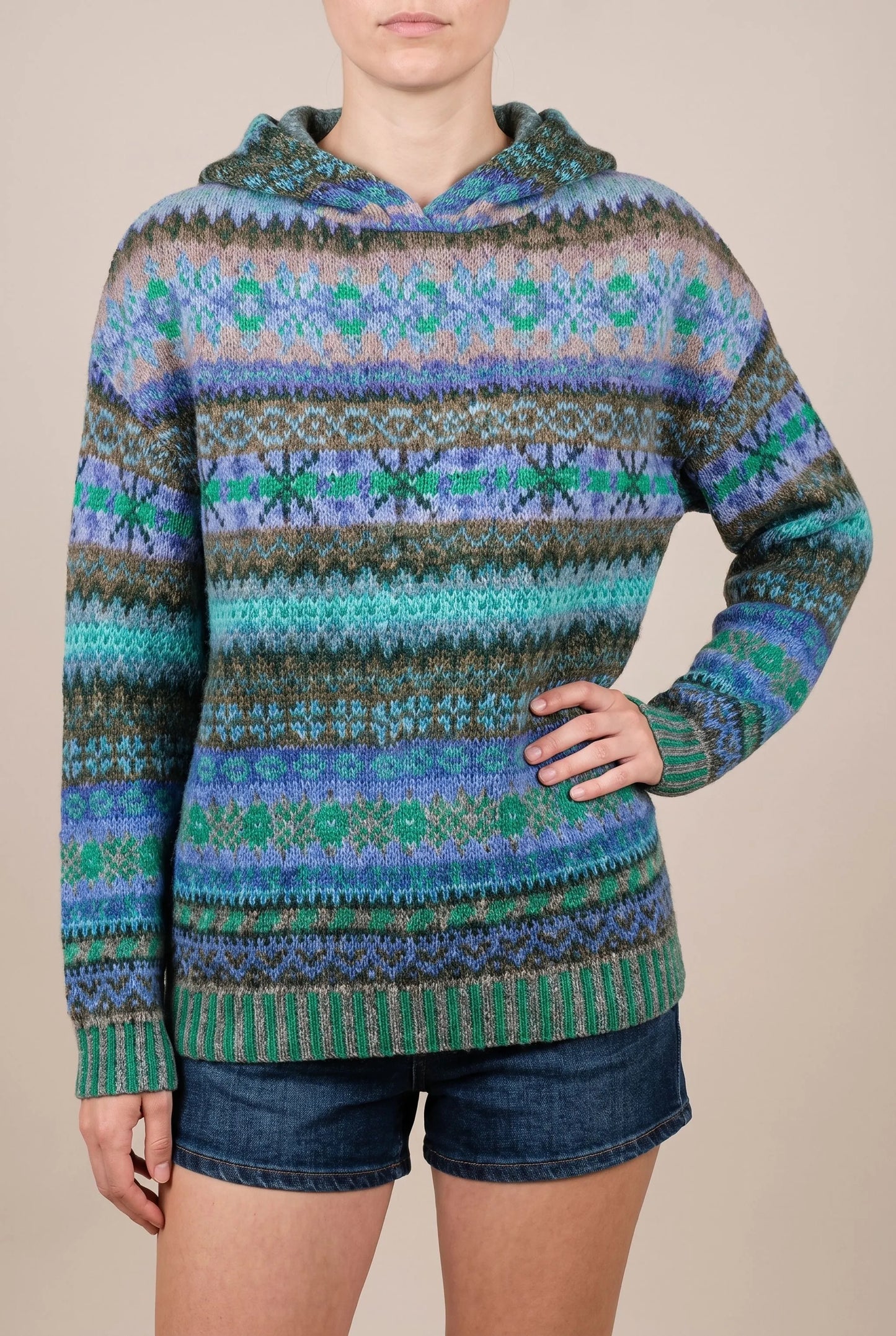 Nordvibe | Bedruckter Kapuzenpullover Mit Nordischem Muster