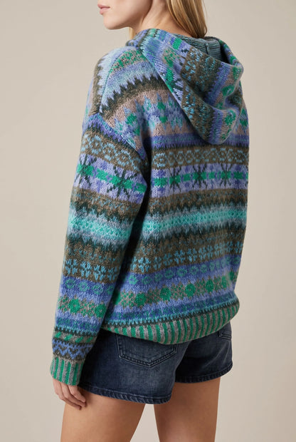Nordvibe | Bedruckter Kapuzenpullover Mit Nordischem Muster