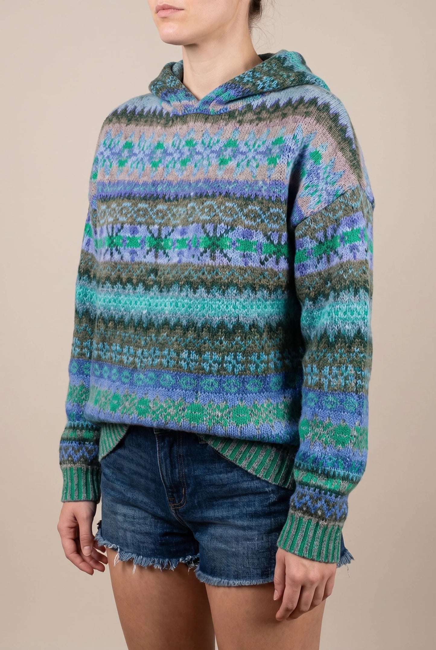 Nordvibe | Bedruckter Kapuzenpullover Mit Nordischem Muster
