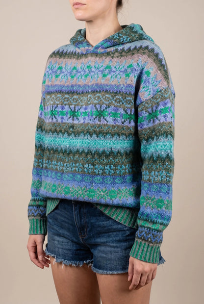 Nordvibe | Bedruckter Kapuzenpullover Mit Nordischem Muster