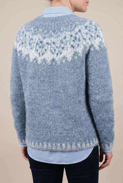 Norvena | Hellblauer Damenpullover Mit Norwegermuster