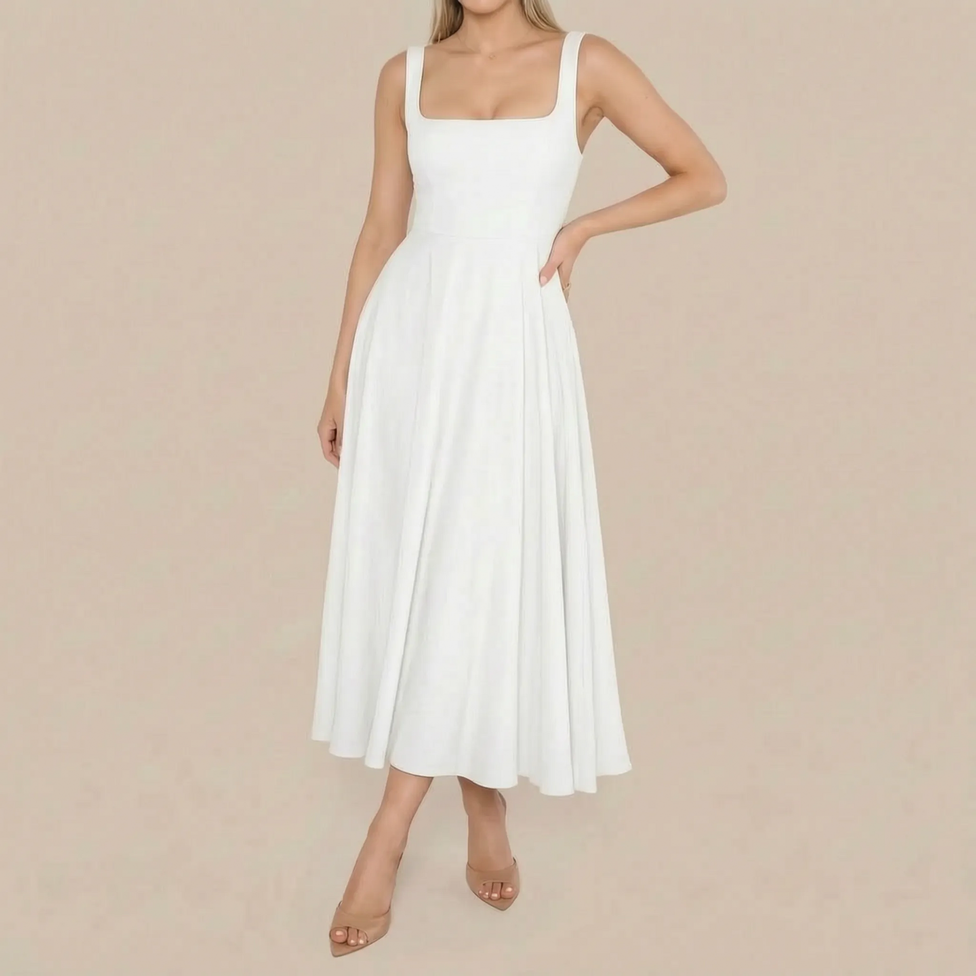 Novara | Ärmelloses Midi-Kleid In A-Linie