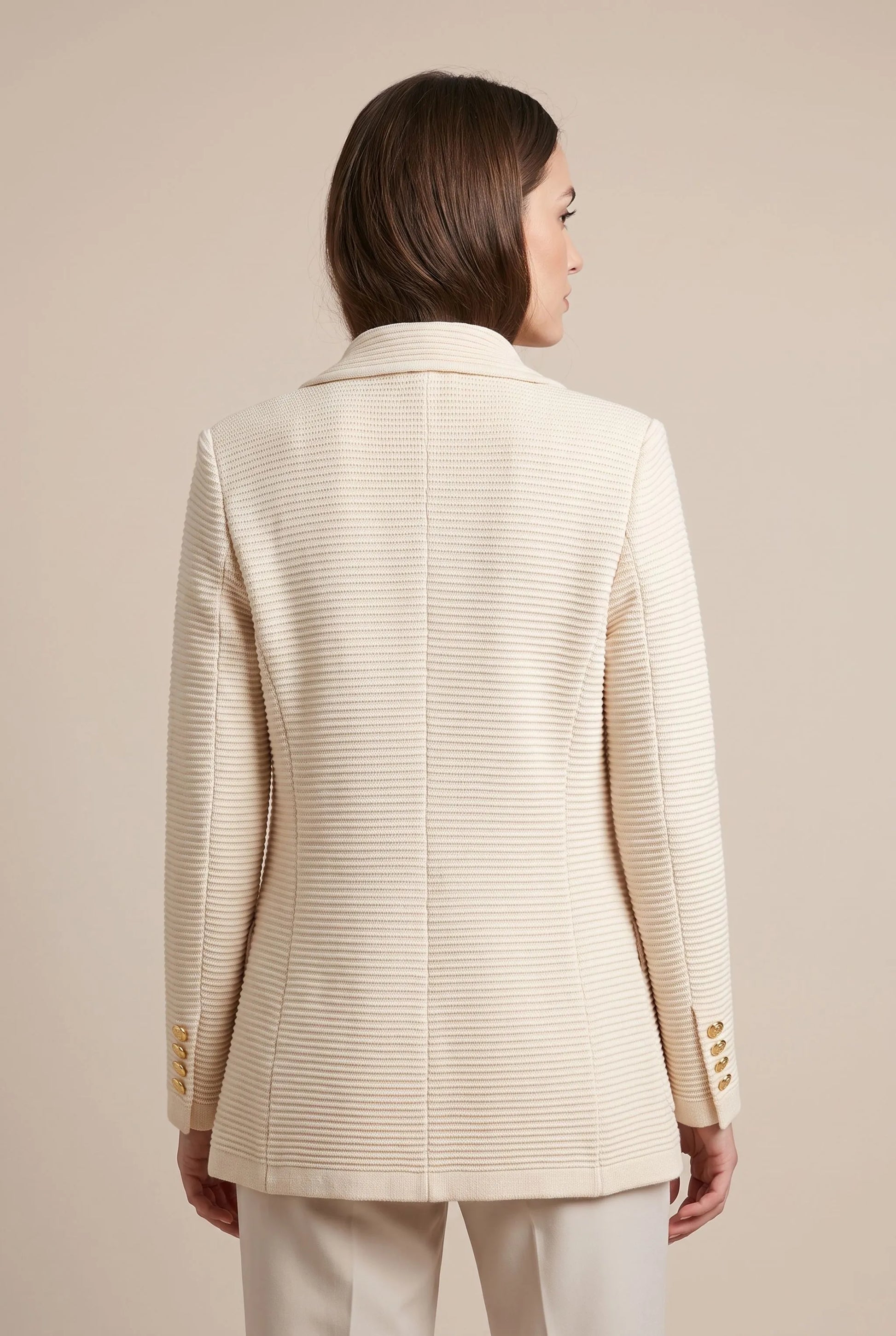 Novella | Eleganter Damenblazer Mit Gerippter Struktur