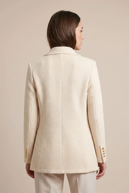 Novella | Eleganter Damenblazer Mit Gerippter Struktur