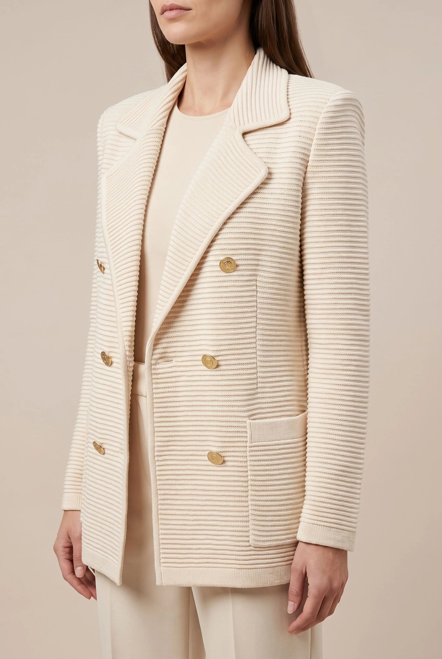 Novella | Eleganter Damenblazer Mit Gerippter Struktur