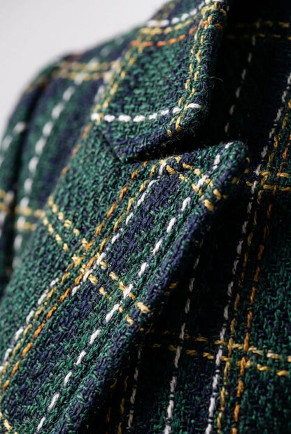 PlaidGlow | Karierter Damenblazer Mit Reverskragen