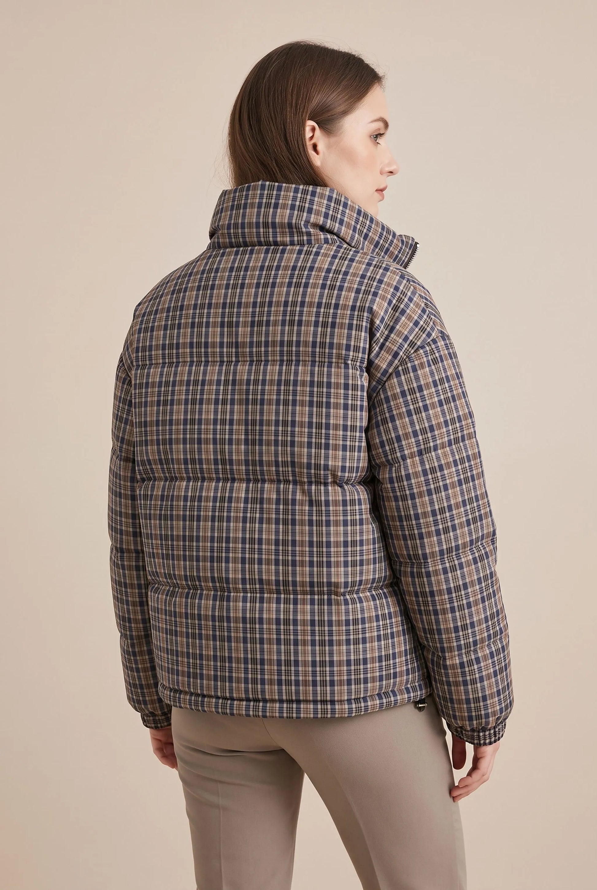 PlaidPuffer | Karierte Steppjacke