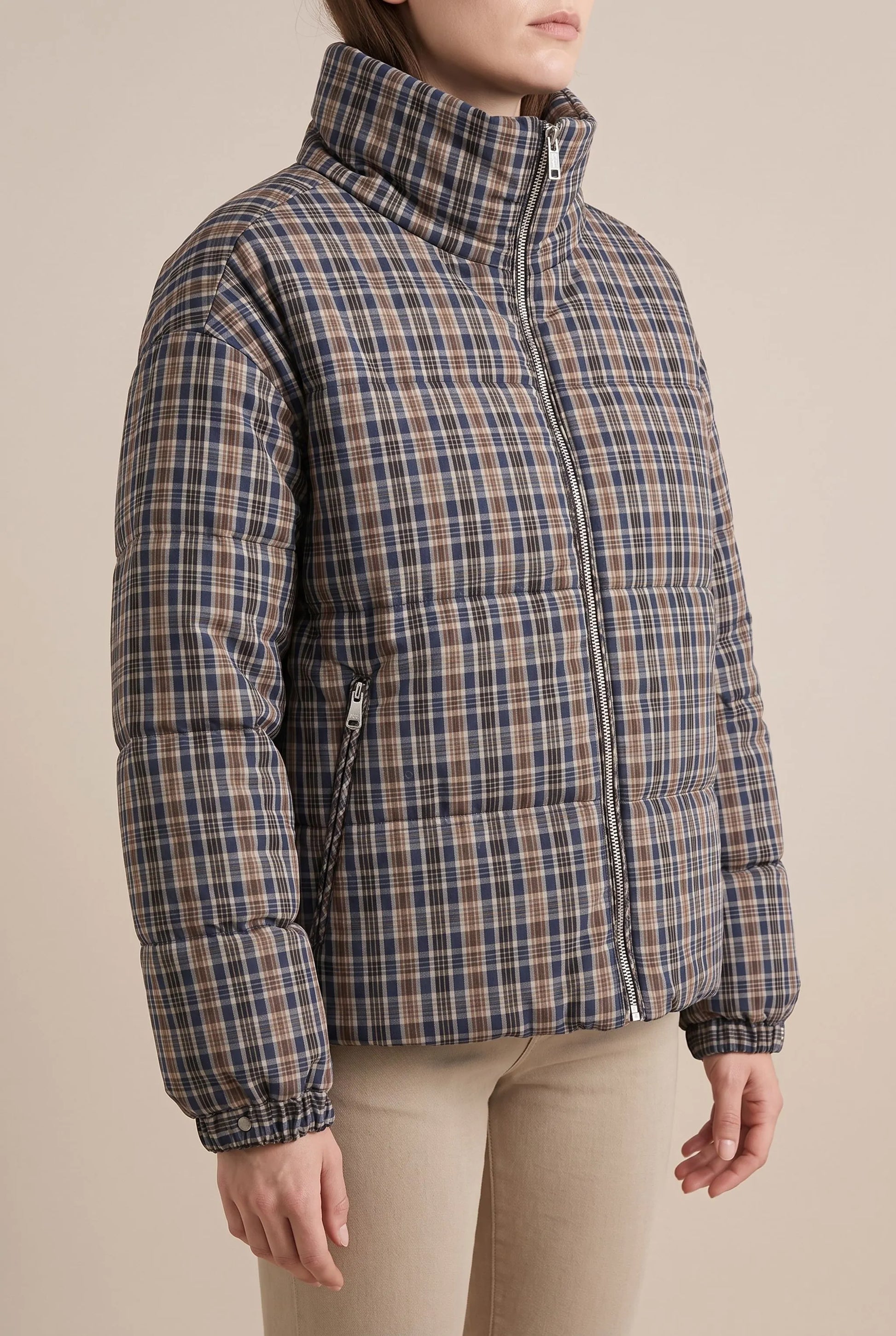 PlaidPuffer | Karierte Steppjacke
