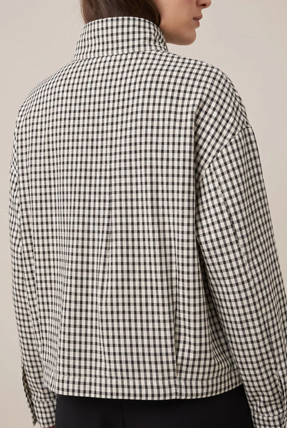 PlaidVibe | Karierte Bomberjacke