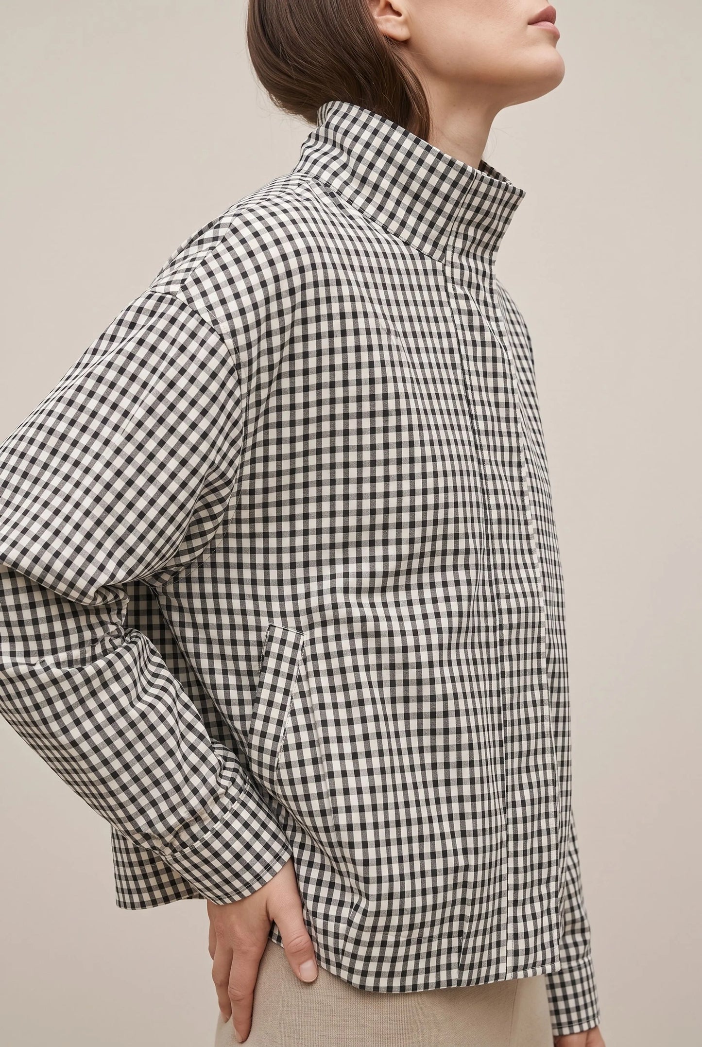 PlaidVibe | Karierte Bomberjacke