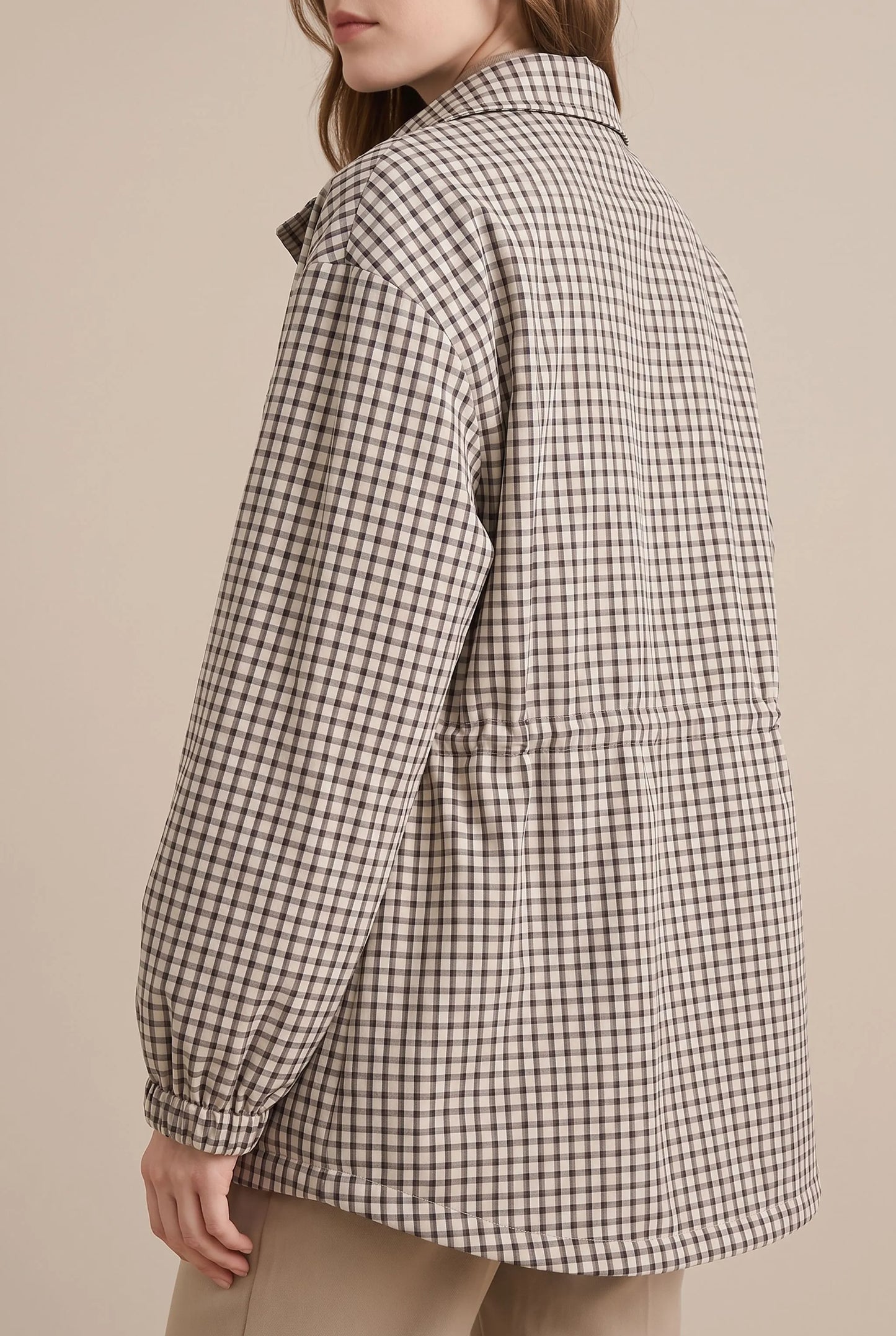 PlaidZip | Karierte Leichte Übergangsjacke Damen