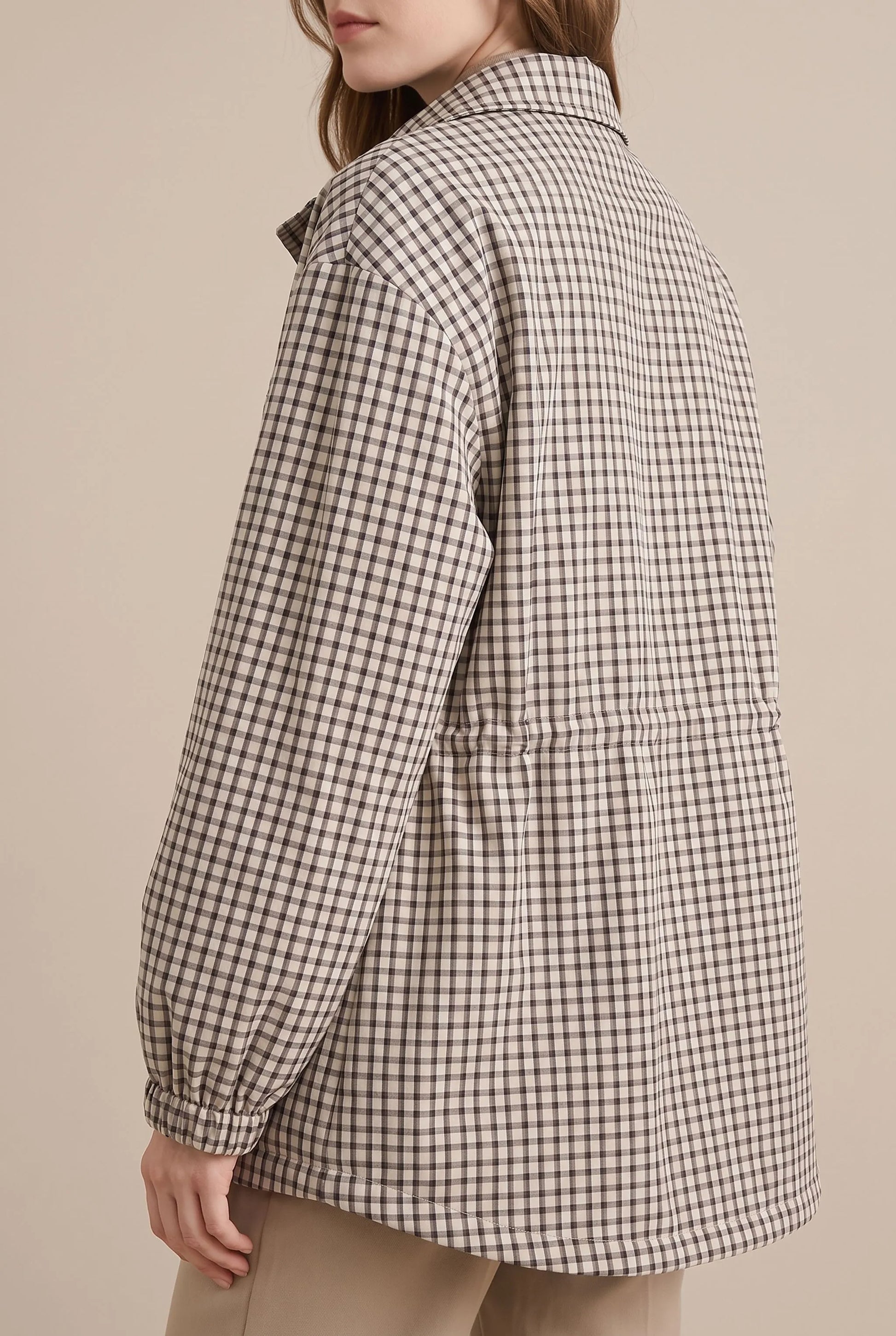 PlaidZip | Karierte Leichte Übergangsjacke Damen