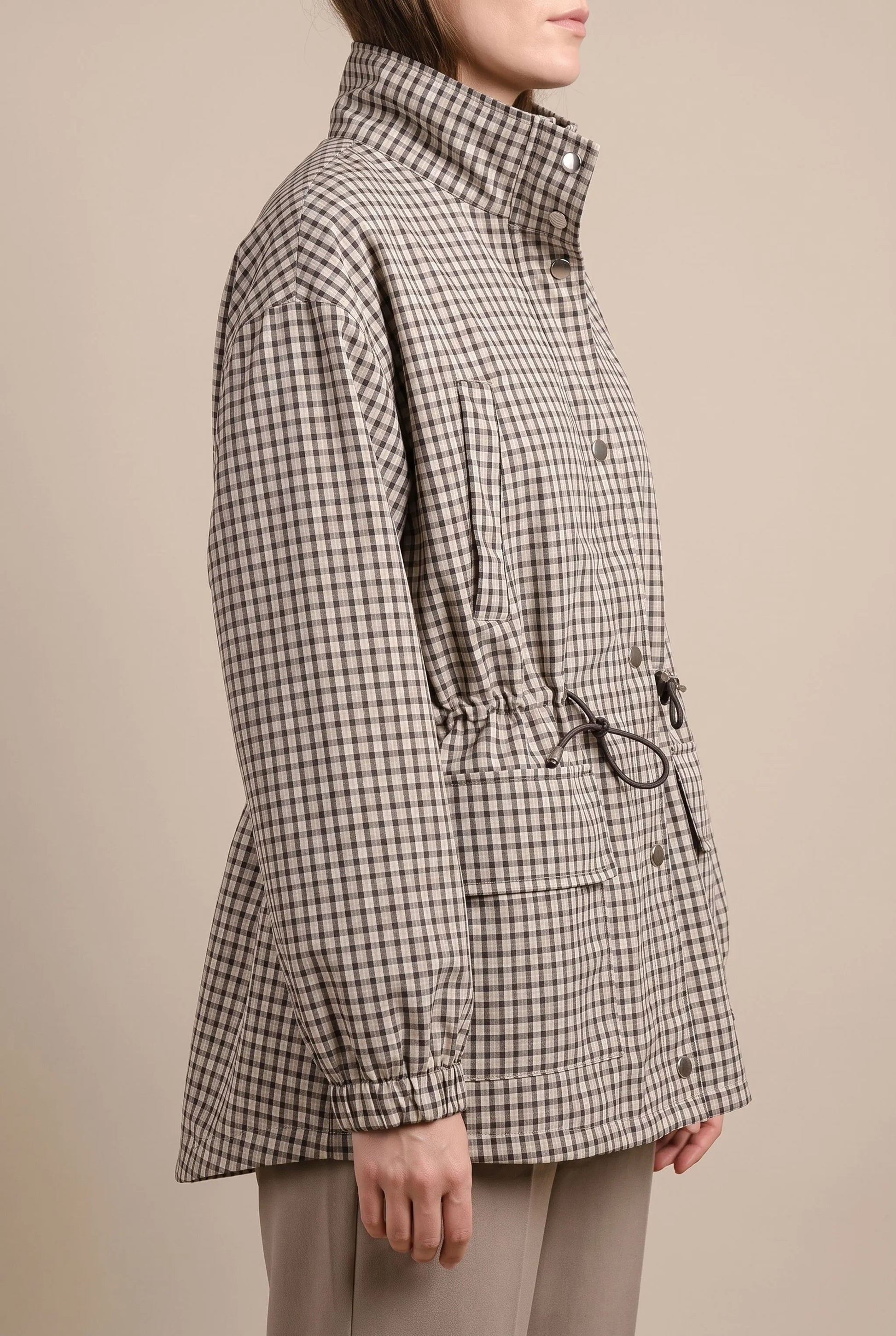 PlaidZip | Karierte Leichte Übergangsjacke Damen
