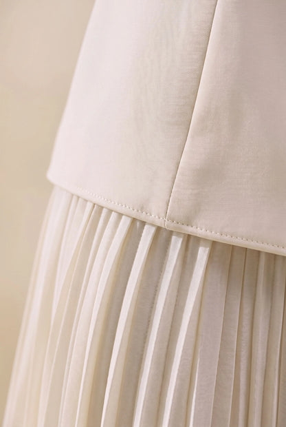 Pleatix | Strukturiertes Ärmelloses Maxikleid