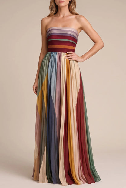 Pleatoa | Trägerloses Maxikleid Für Den Sommer