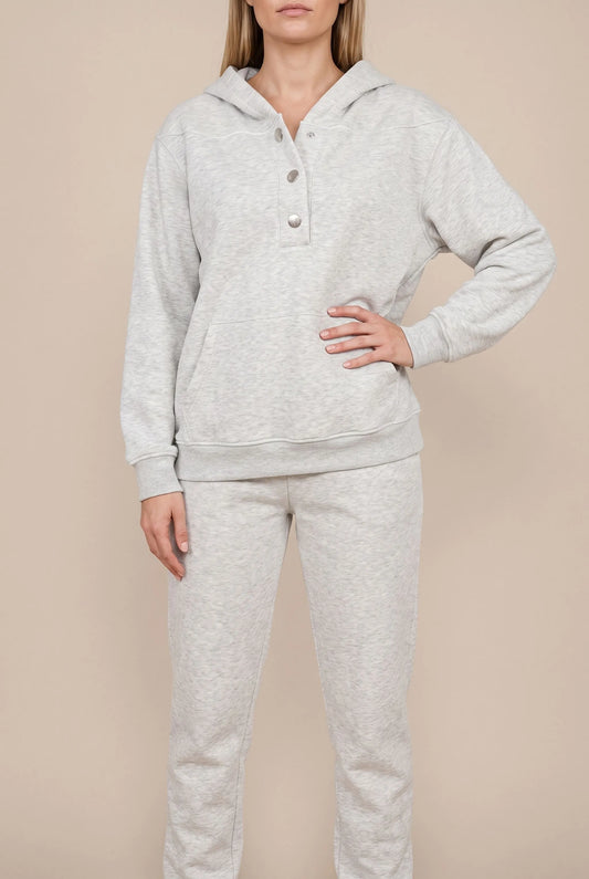 Restora | Legeres Loungewear Set Mit Halber Knopfleiste