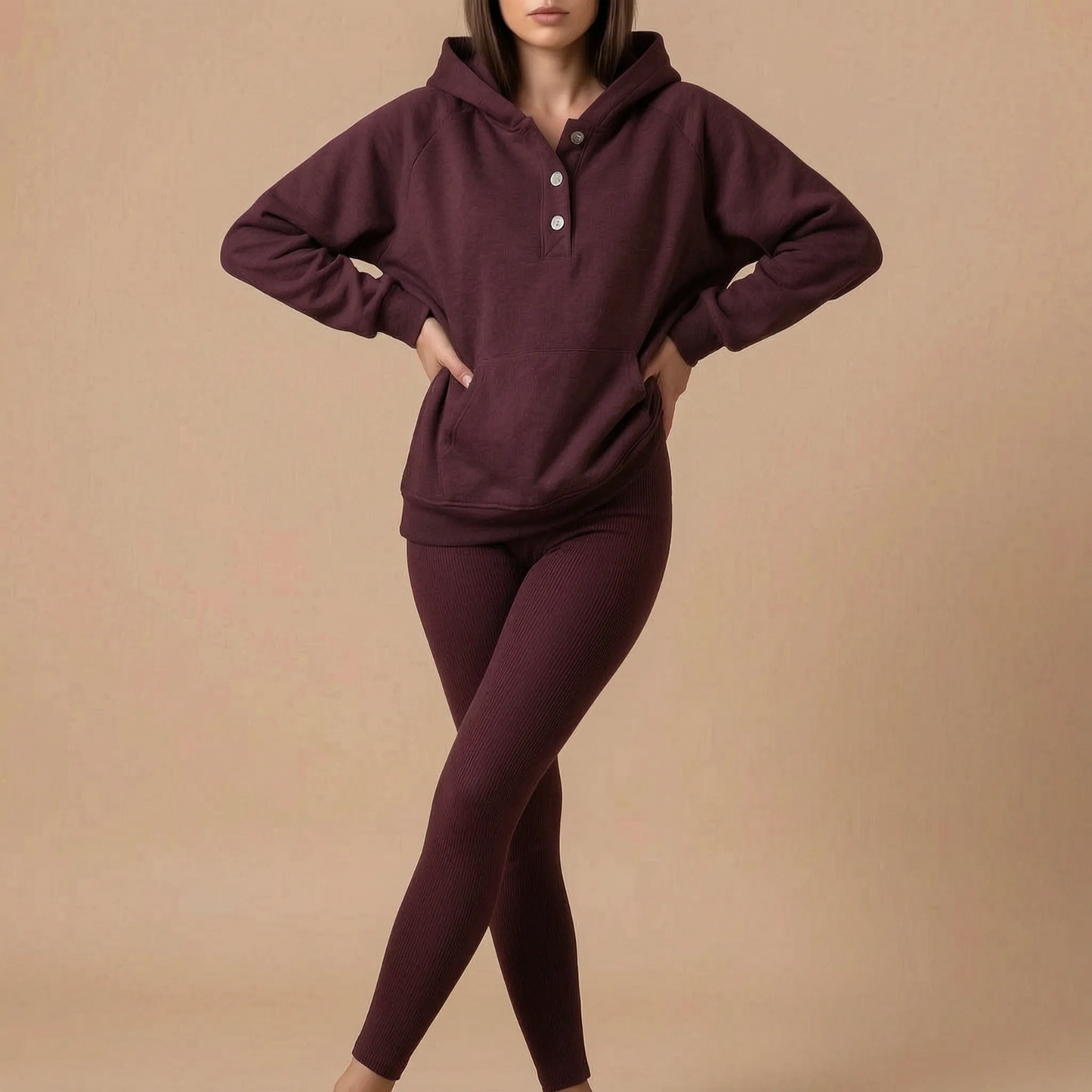Restora | Legeres Loungewear Set Mit Halber Knopfleiste