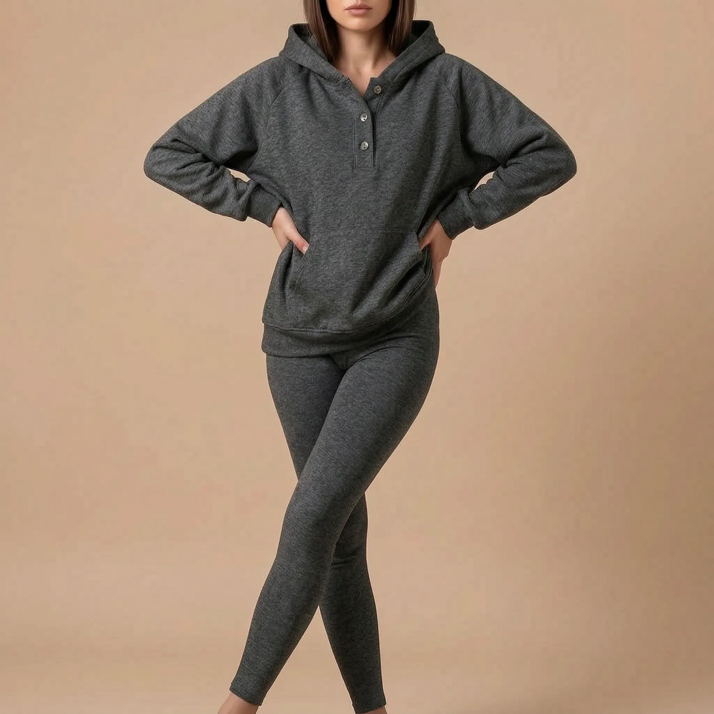 Restora | Legeres Loungewear Set Mit Halber Knopfleiste