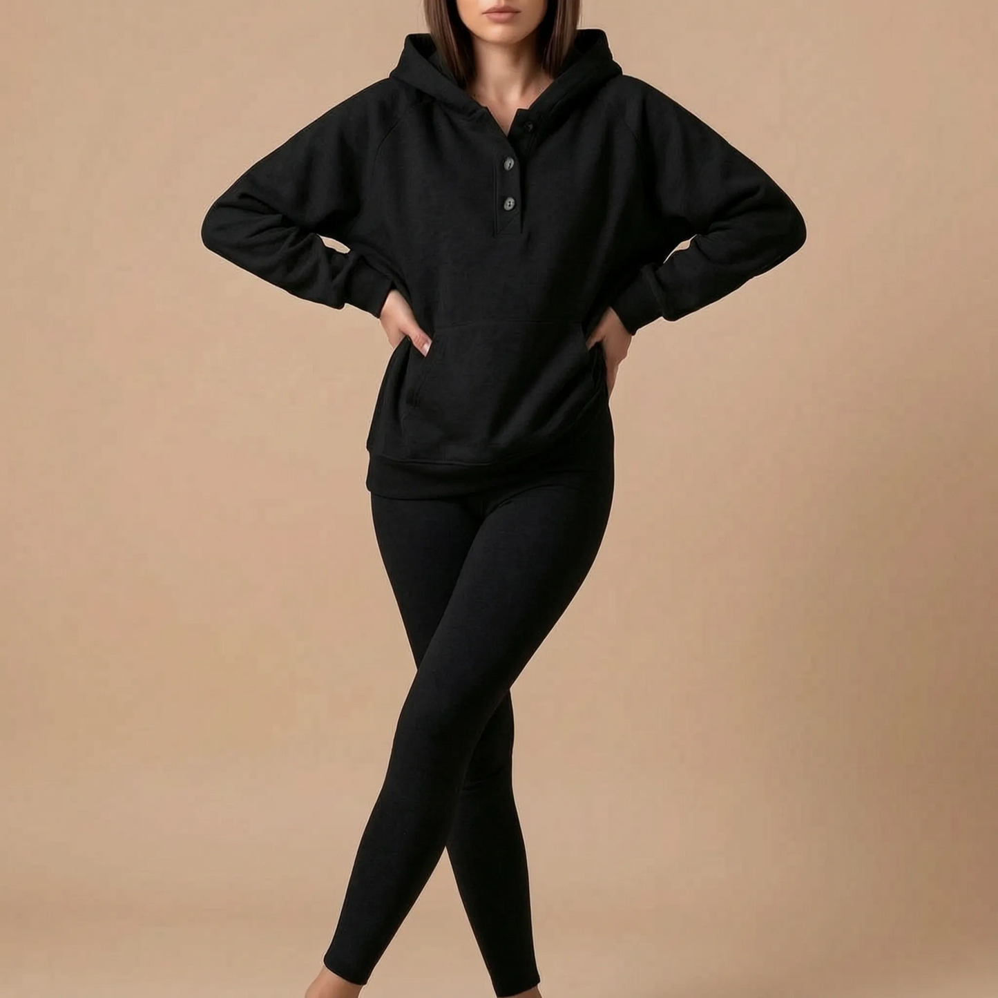 Restora | Legeres Loungewear Set Mit Halber Knopfleiste