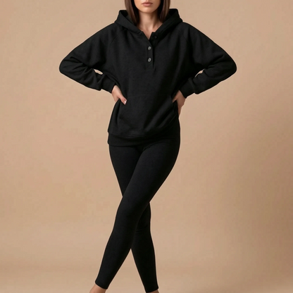 Restora | Legeres Loungewear Set Mit Halber Knopfleiste