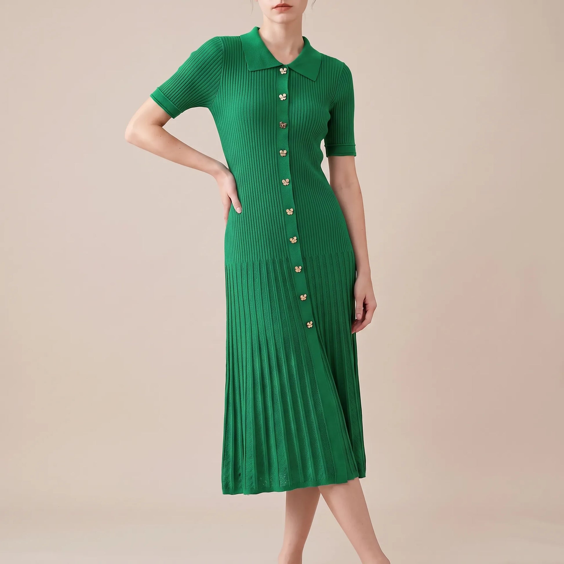 RibKnitDress | Elegantes Strickkleid Damen