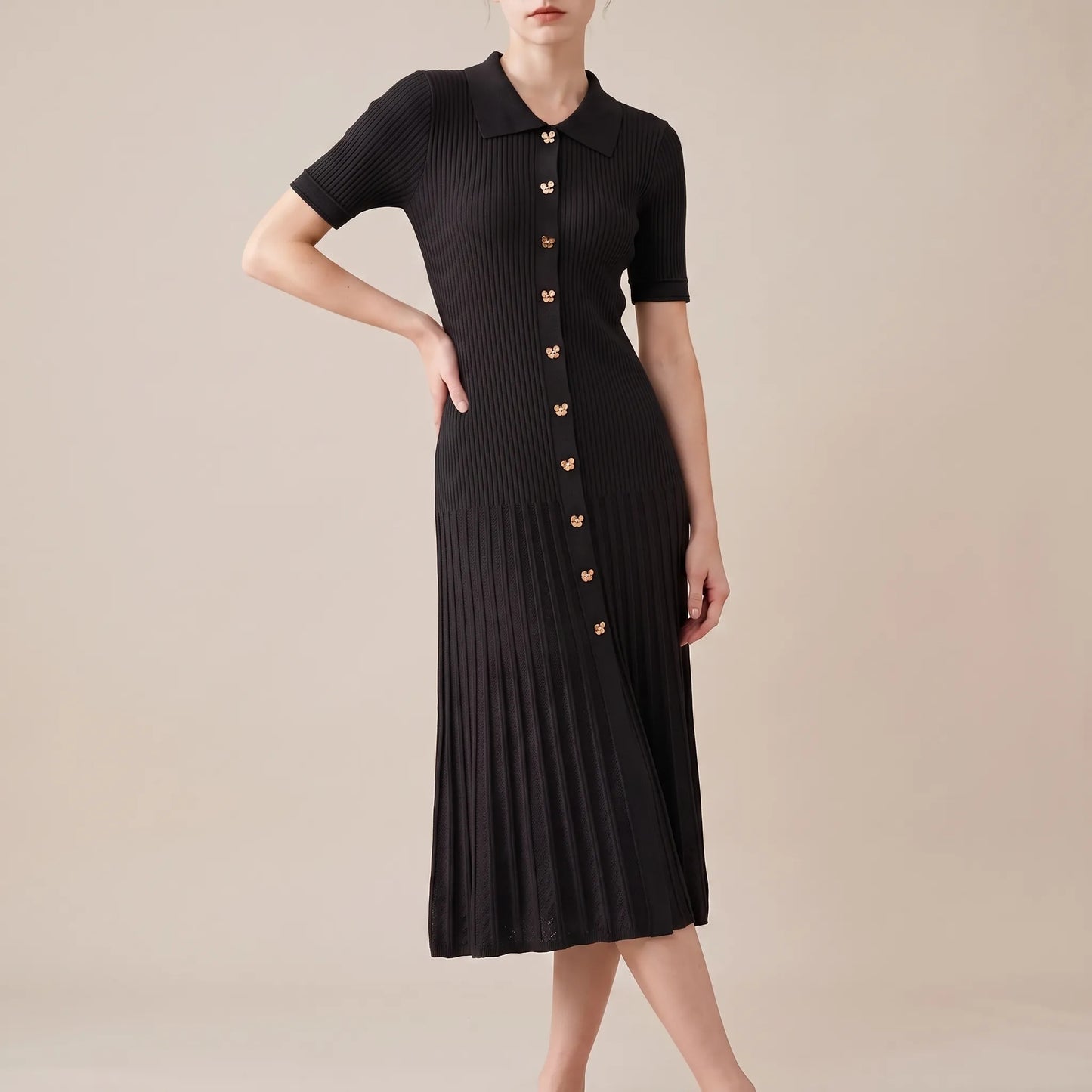 RibKnitDress | Elegantes Strickkleid Damen
