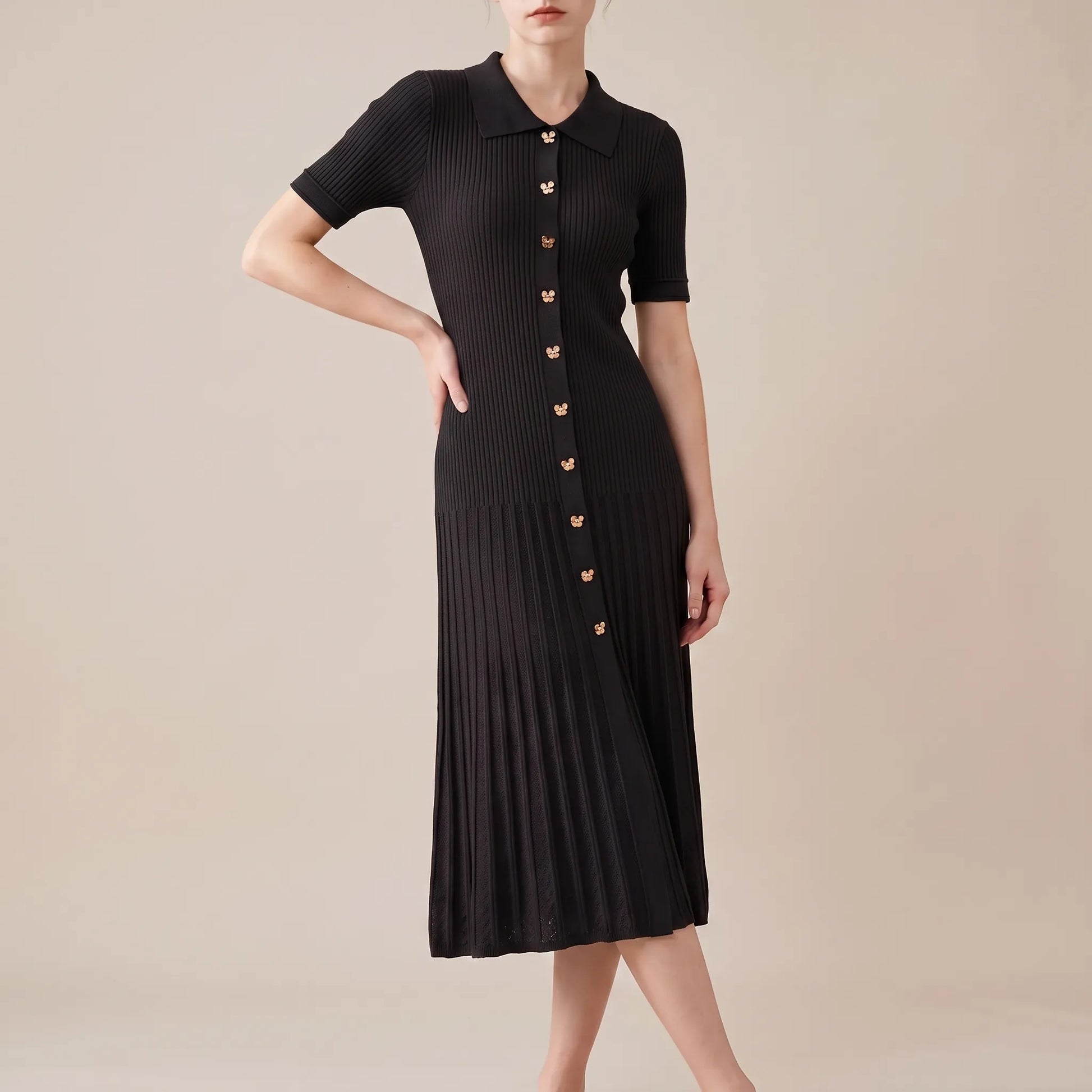 RibKnitDress | Elegantes Strickkleid Damen