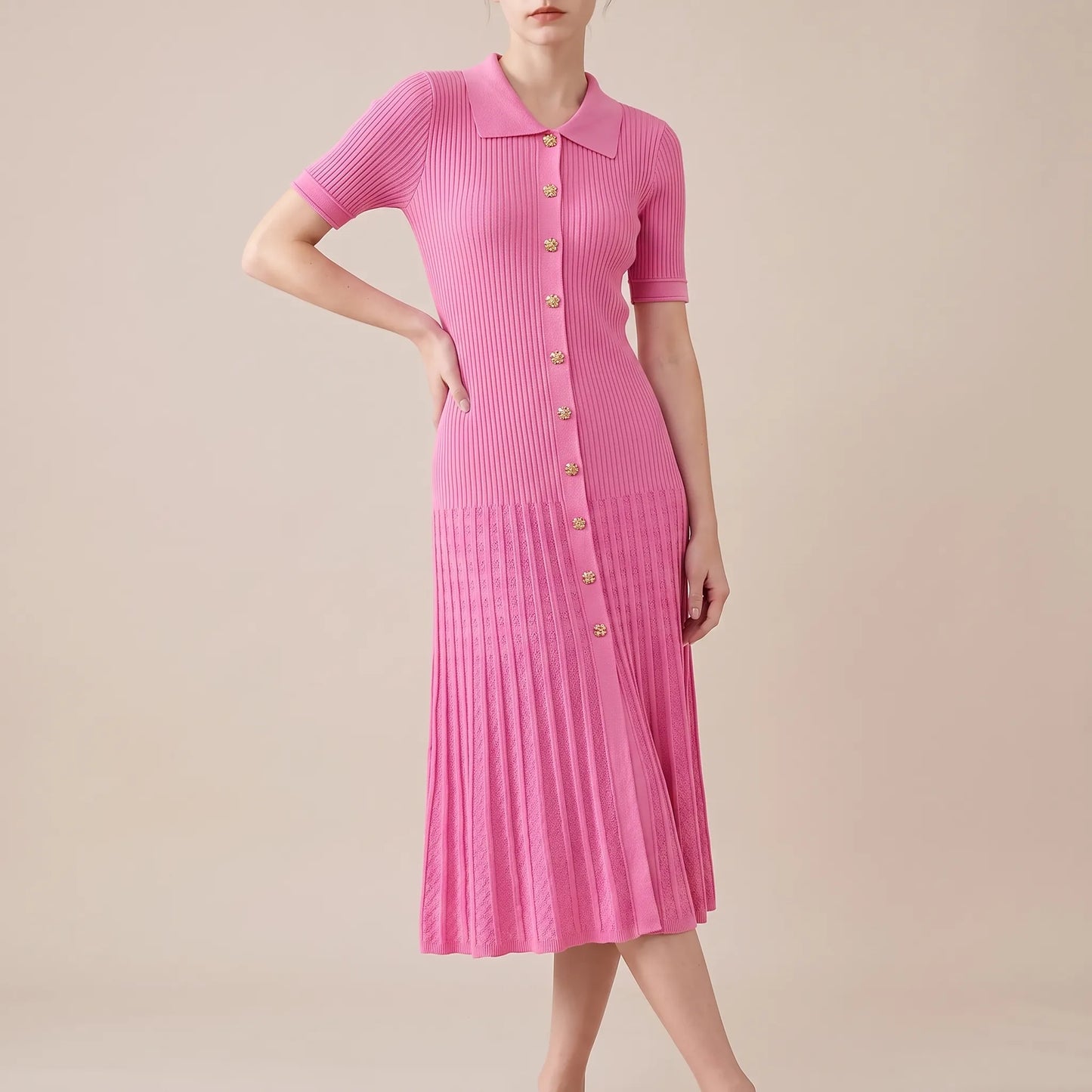 RibKnitDress | Elegantes Strickkleid Damen