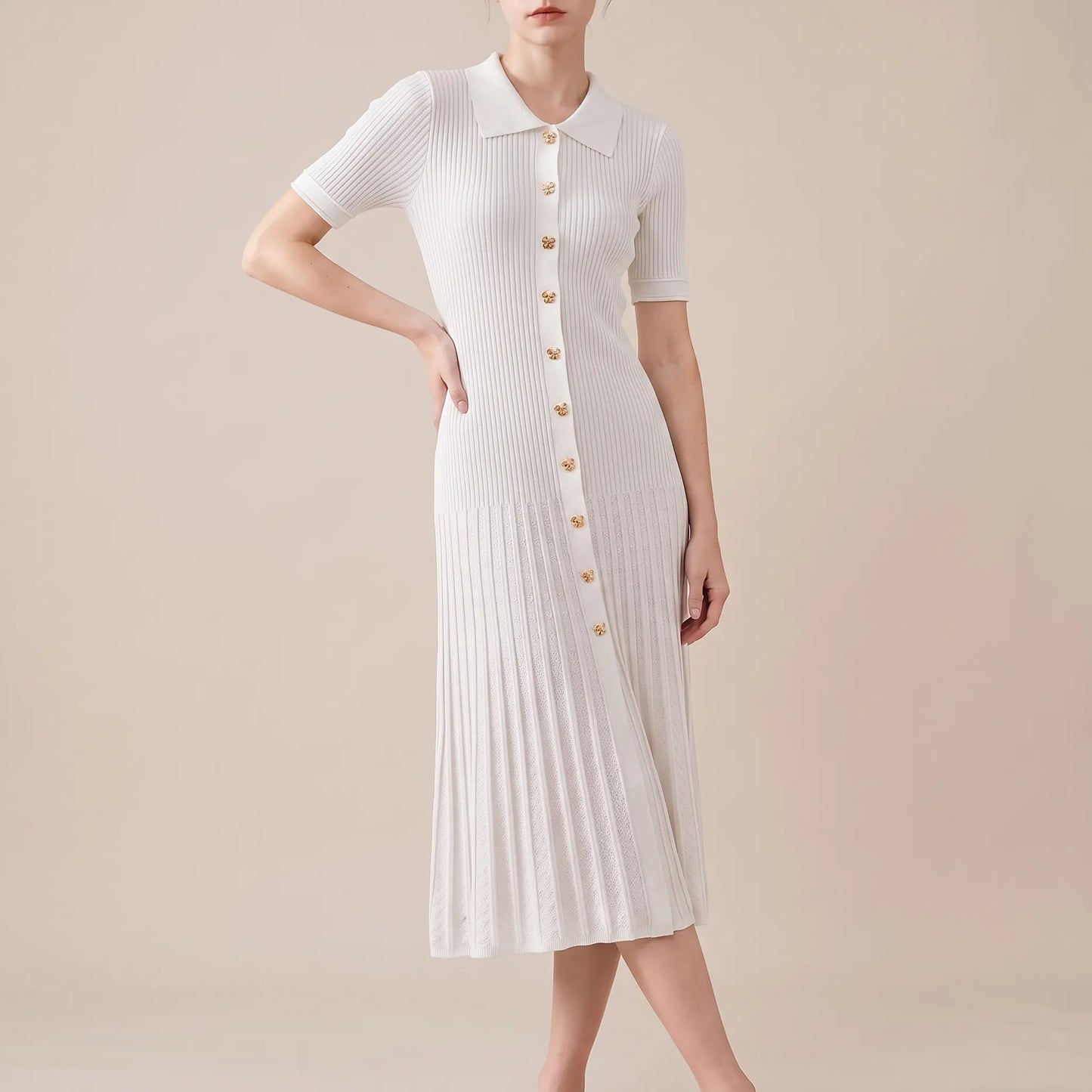 RibKnitDress | Elegantes Strickkleid Damen