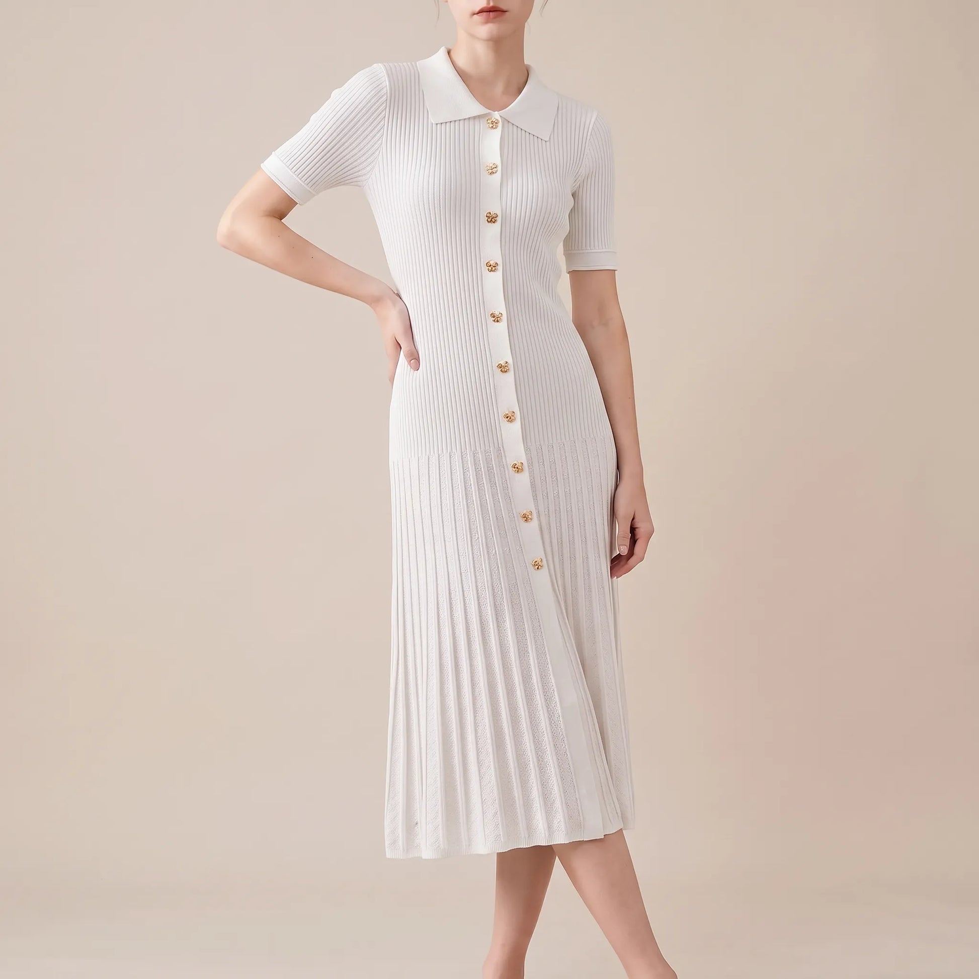 RibKnitDress | Elegantes Strickkleid Damen