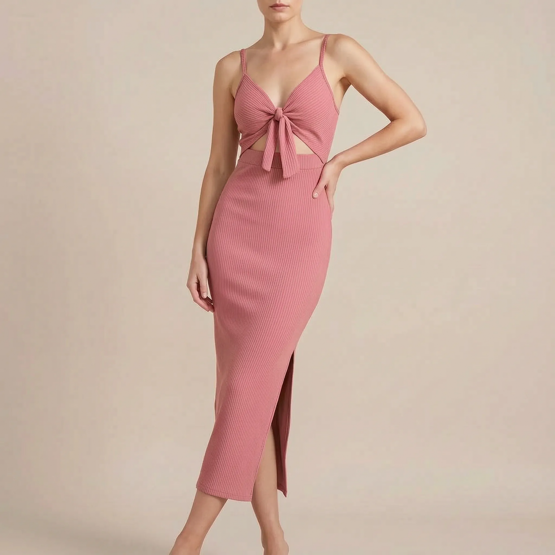 RivaMaxi | Langes Geripptes Sommerkleid