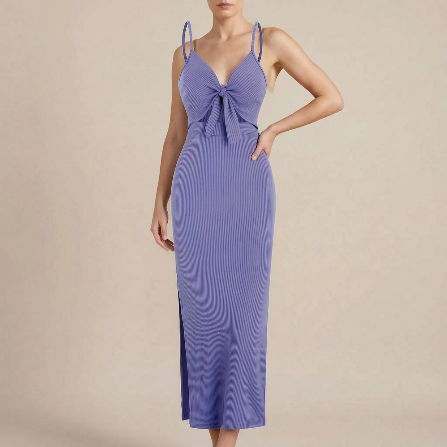 RivaMaxi | Langes Geripptes Sommerkleid