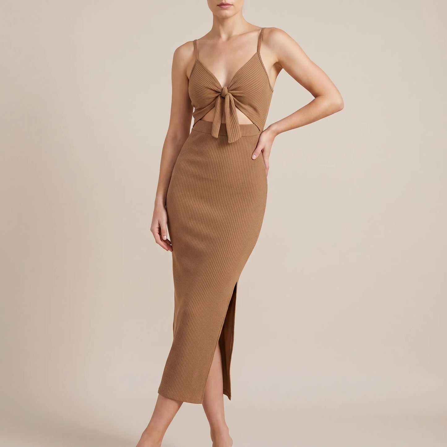RivaMaxi | Langes Geripptes Sommerkleid