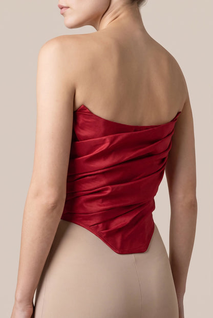 Rubixia | Schulterfreies Drapiertes Korsett-Top