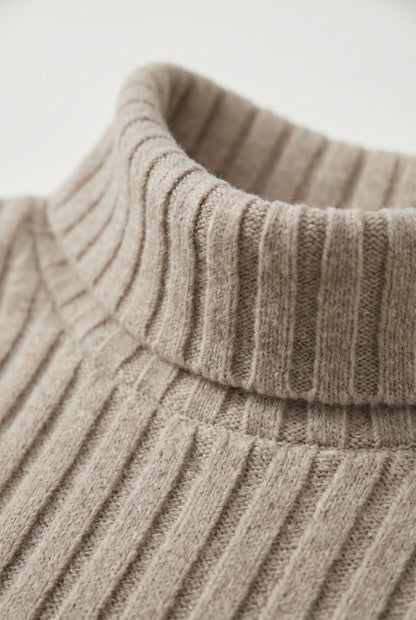 Ruvelia | Körperbetontes Rollkragen Strickkleid Für Damen
