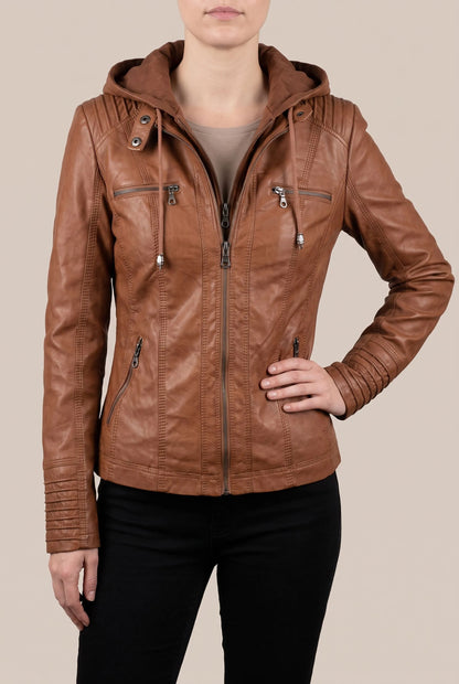 Ryden | Strukturierte Damenjacke Im Biker-Stil