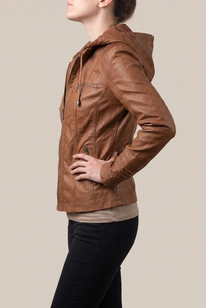 Ryden | Strukturierte Damenjacke Im Biker-Stil