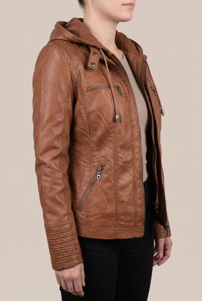 Ryden | Strukturierte Damenjacke Im Biker-Stil