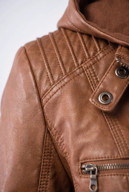 Ryden | Strukturierte Damenjacke Im Biker-Stil