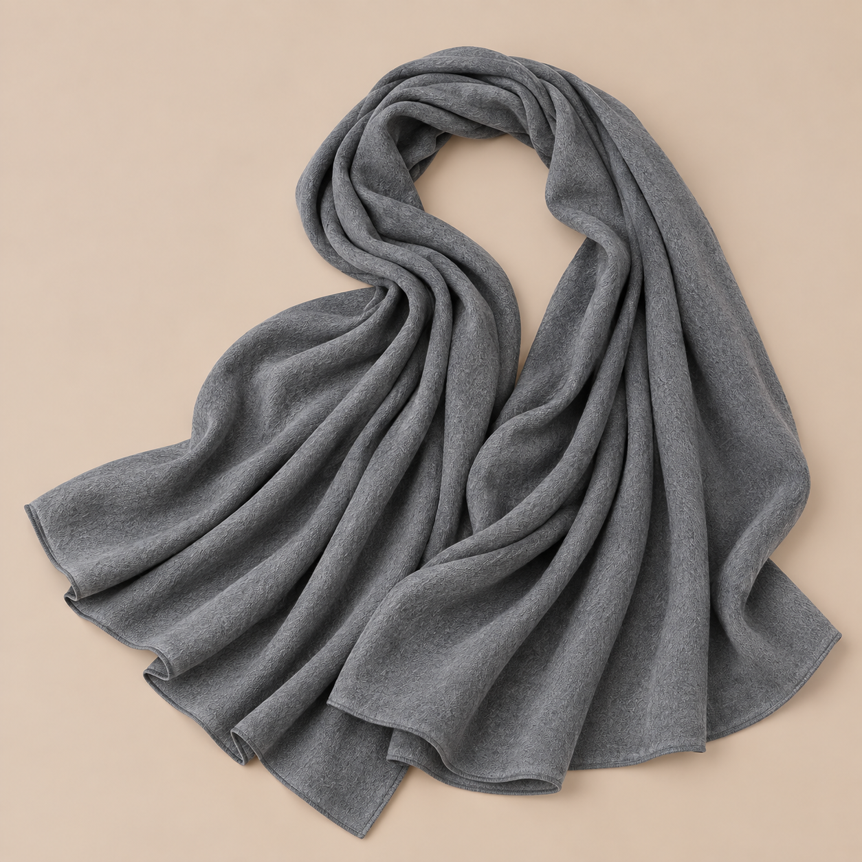 Seralyn | Wollschal Beige mit minimalistischem Design