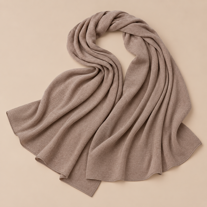 Seralyn | Wollschal Beige mit minimalistischem Design