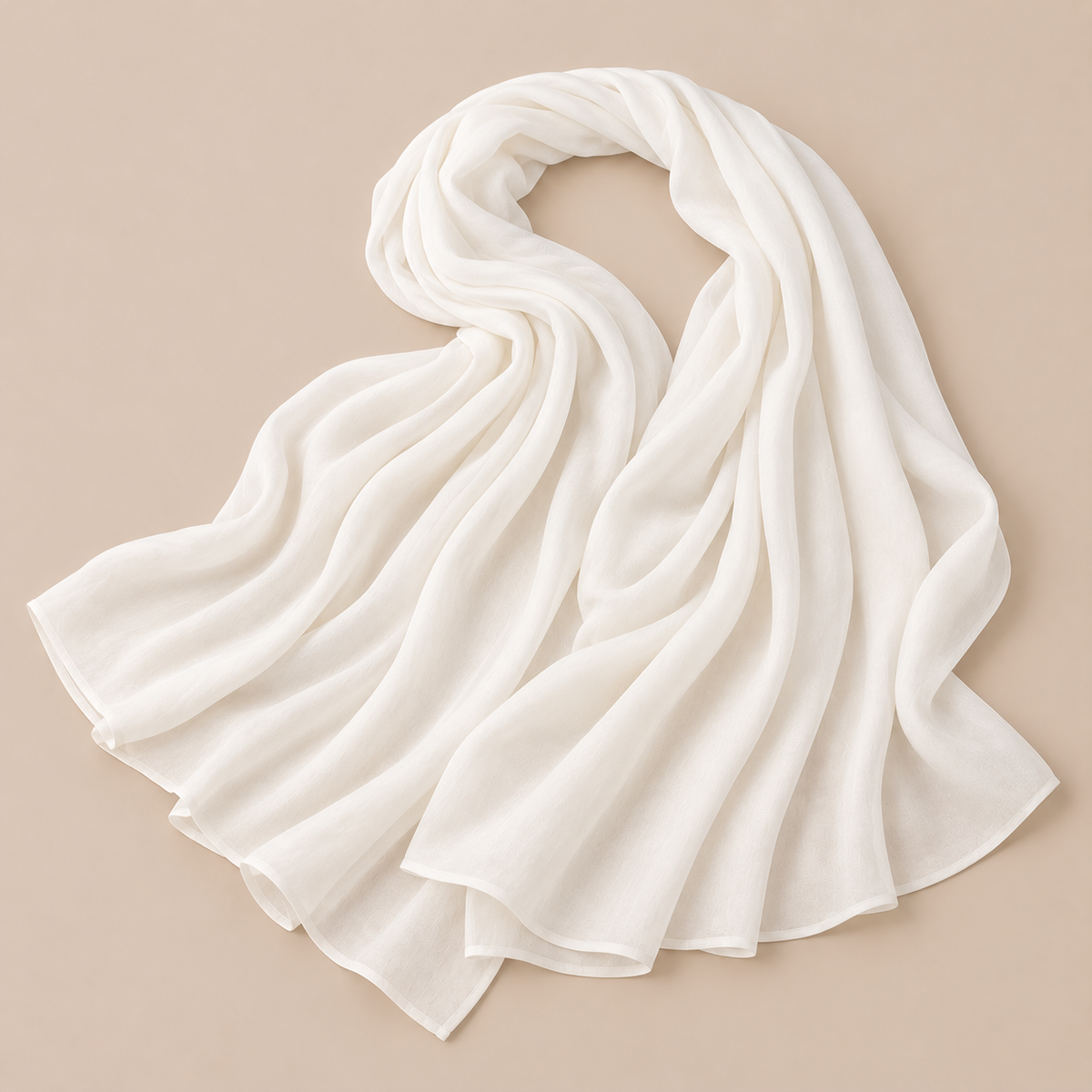 Seralyn | Wollschal Beige mit minimalistischem Design