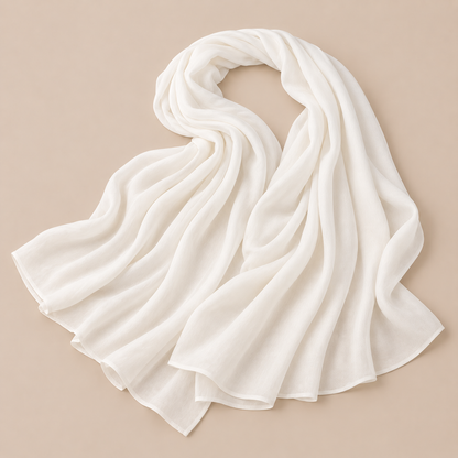 Seralyn | Wollschal Beige mit minimalistischem Design
