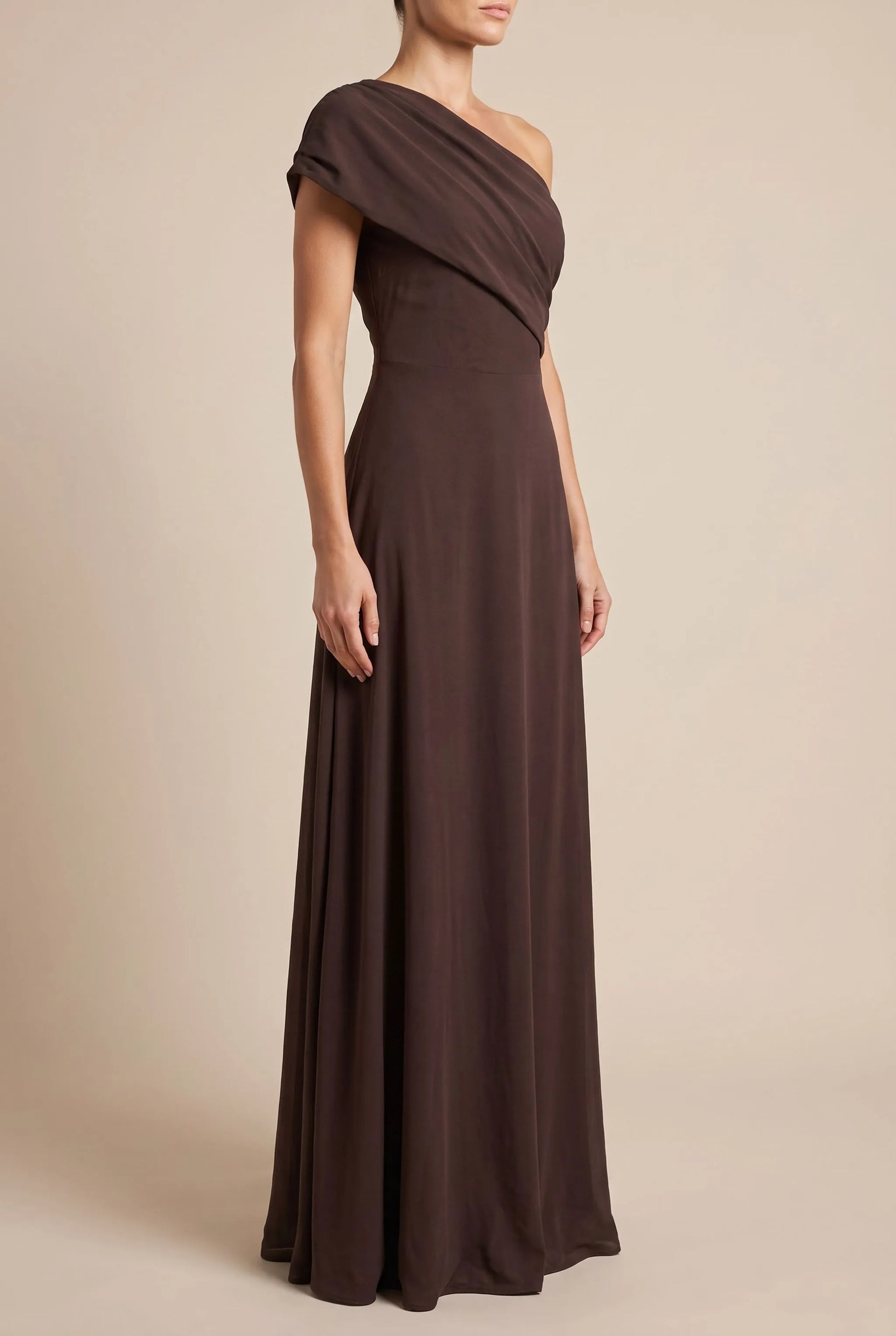 Serenia | Festliches Bodenlanges Asymmetrisches One-Shoulder-Abendkleid
