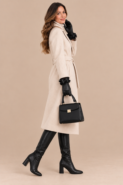 Serenya | Lederhandschuhe Damen mit eleganten Schleifendetails